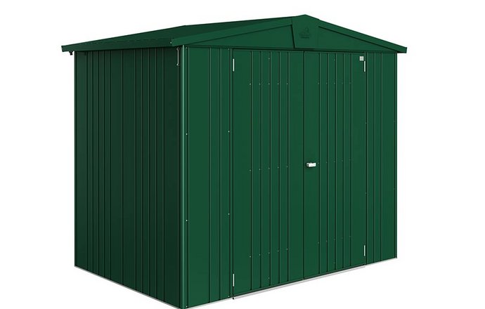 Biohort Gerätehaus Europa aus Metall in dunkelgruen