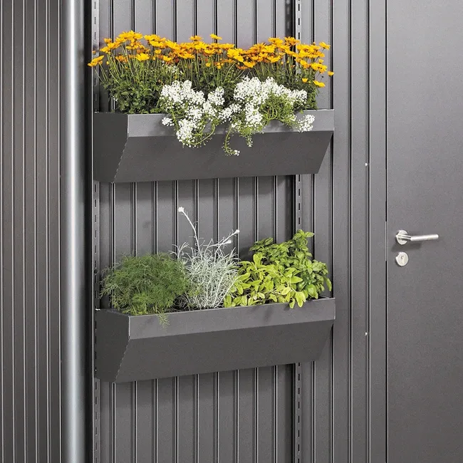 rollbare blumenkästen Pflanzkübel 80L Natursteinoptik