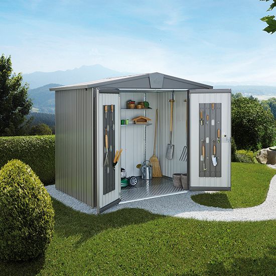 Abri de jardin métal 7,1 m2 double porte