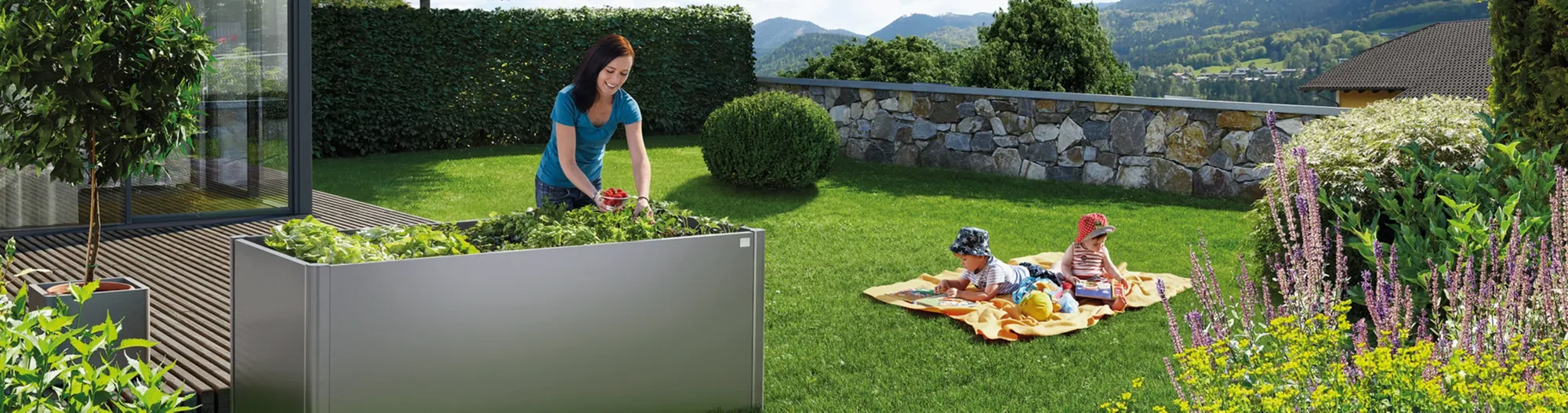Stilvolles & modernes Hochbeet aus Metall