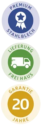 Buttonleiste vertiakl - Premium Stahlbelch, Lieferung frei Haus, 20 Jahre Garantie