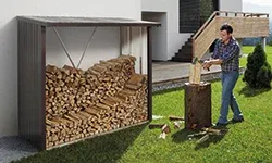 WoodStock - Kaminholzregal und Geräteschrank in einem