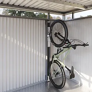 BikeLift in Gerätehaus Anwendungsbeispiel