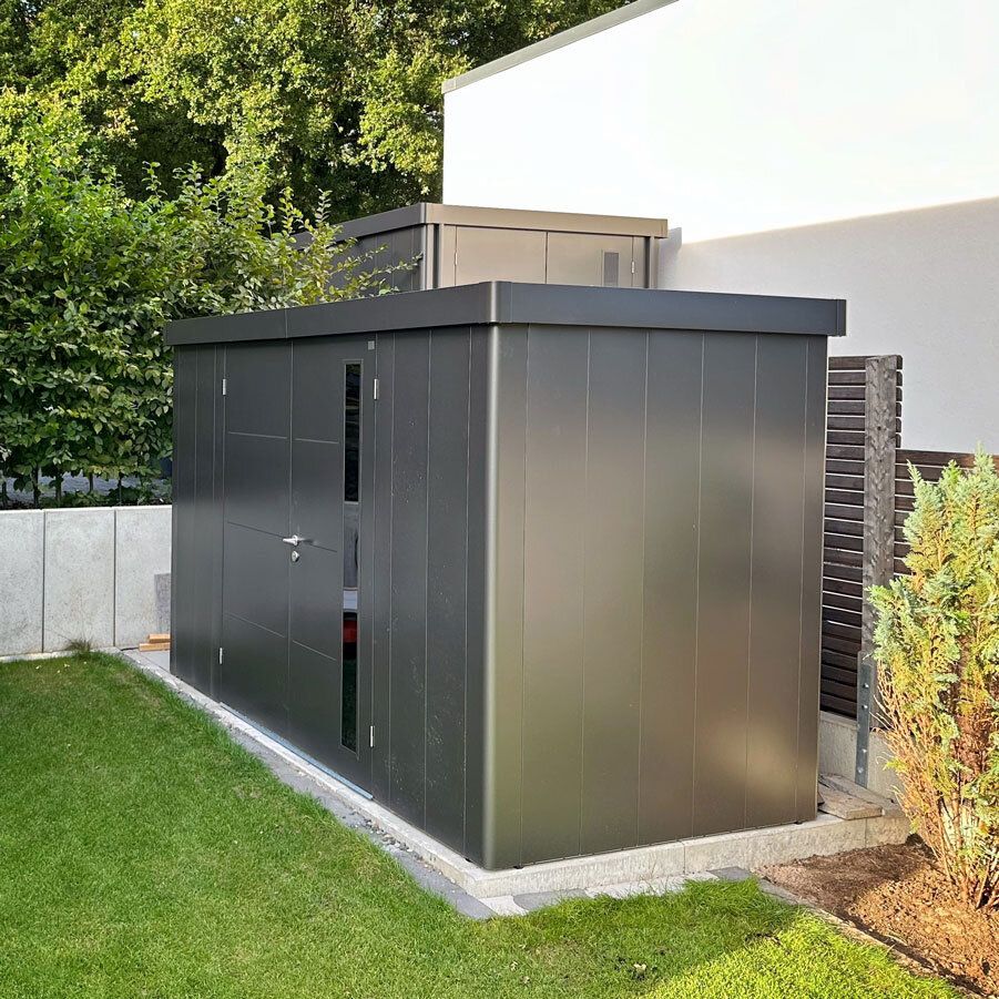 Gartenhaus & Gerätehaus aus Metall mit Flachdach Biohort Biohort