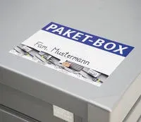 PaketBox Aufkleber Detail