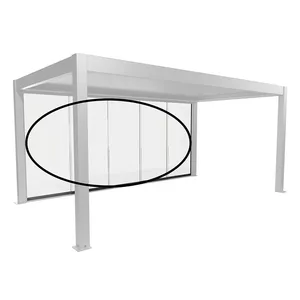 Clear glass sliding wall