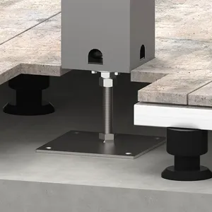 Height-adjustable base plate Pergola