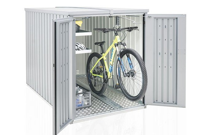 Biohort MiniGarage aus Metall in silber-metallic